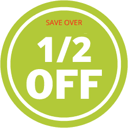 Save 1/2! 1/2 Off!